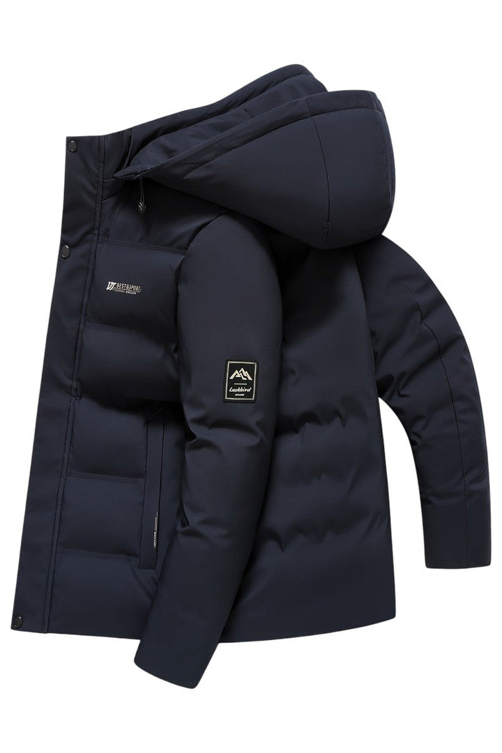 Mens Hooded Zip Front Parka