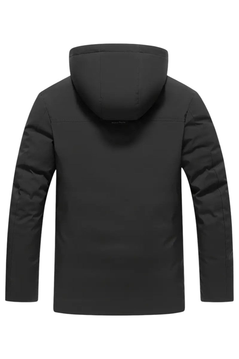 Mens Hooded Zip Front Parka