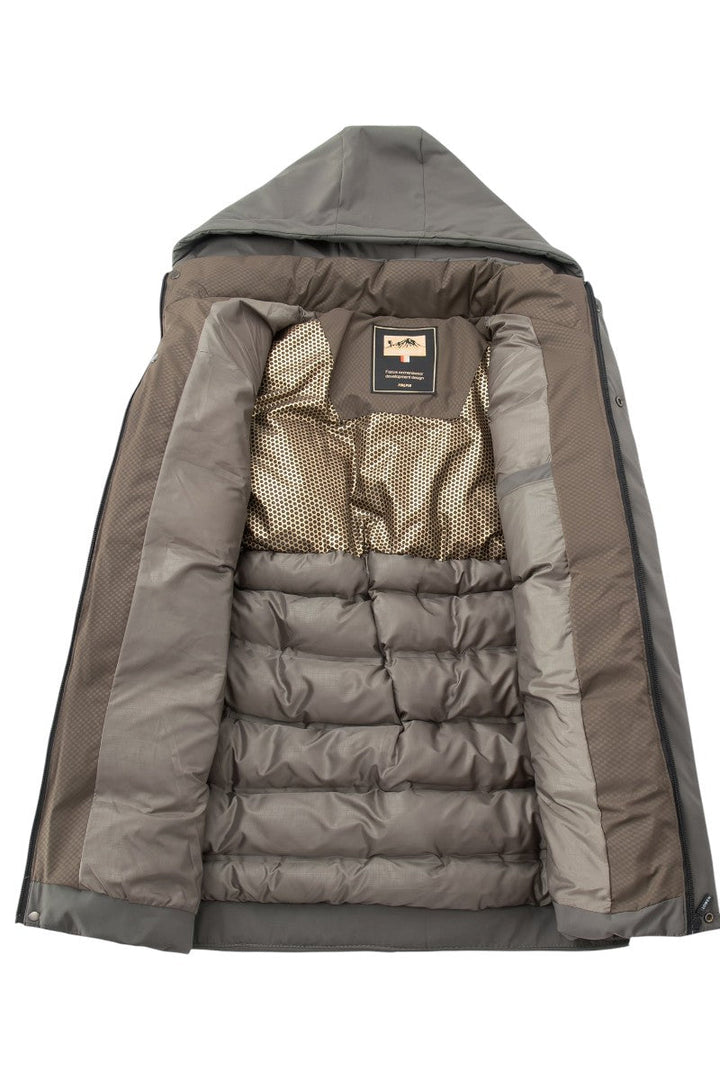 Mens Hooded Zip Front Parka