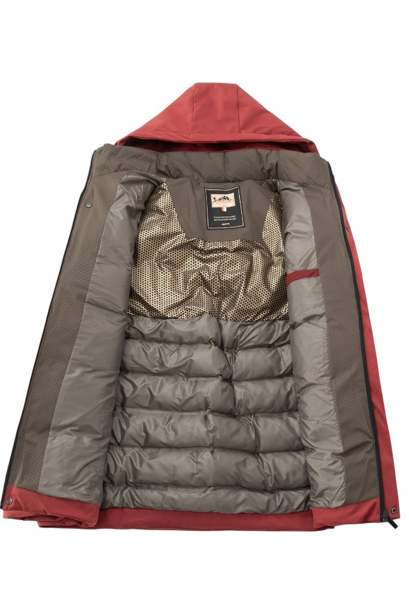 Mens Hooded Zip Front Parka