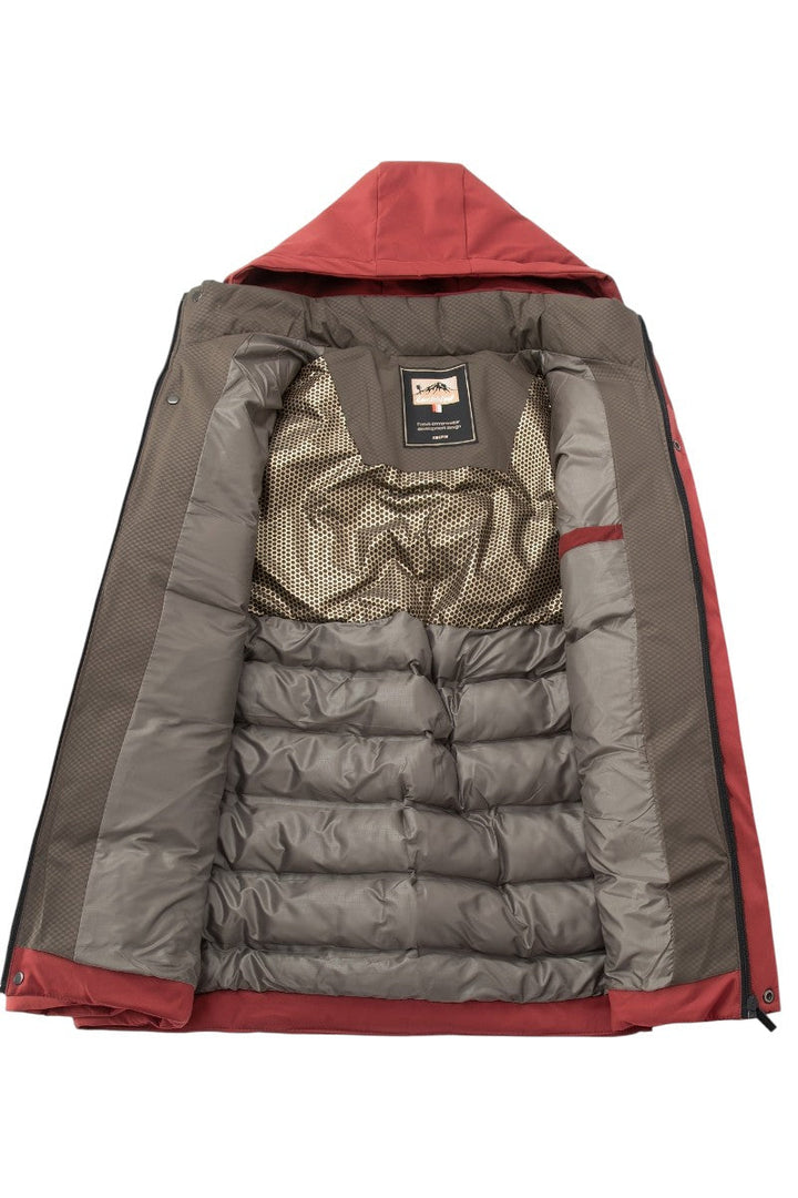 Mens Hooded Zip Front Parka