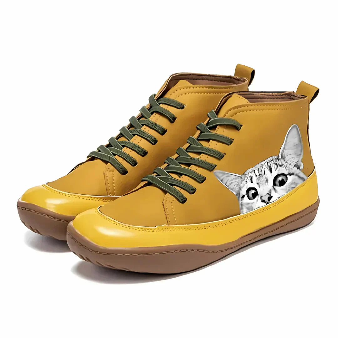 Bella | Leather Ankle Boots for Cat Lovers