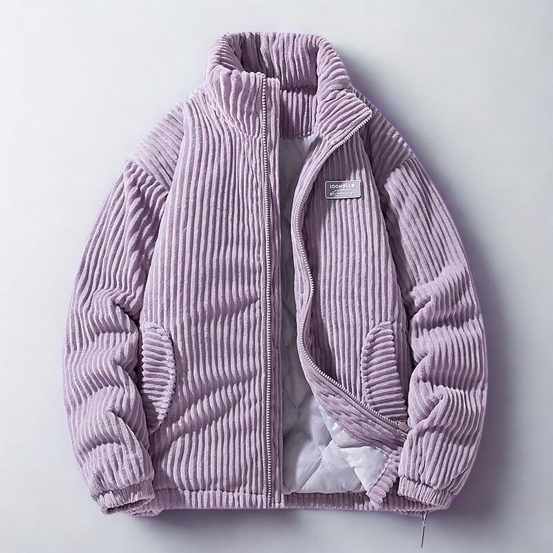 Mens Quilted Knitted Ribbed Cuff Jacket