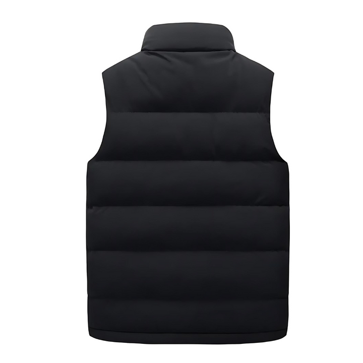 Mens High Collar Quilted Puffer Gilet