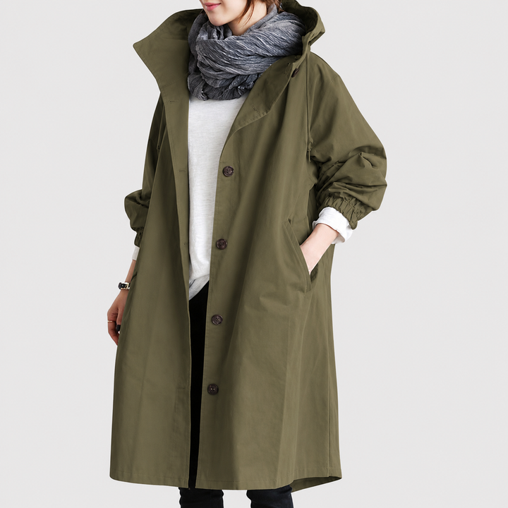 Knitted Longline Waterproof Jacket