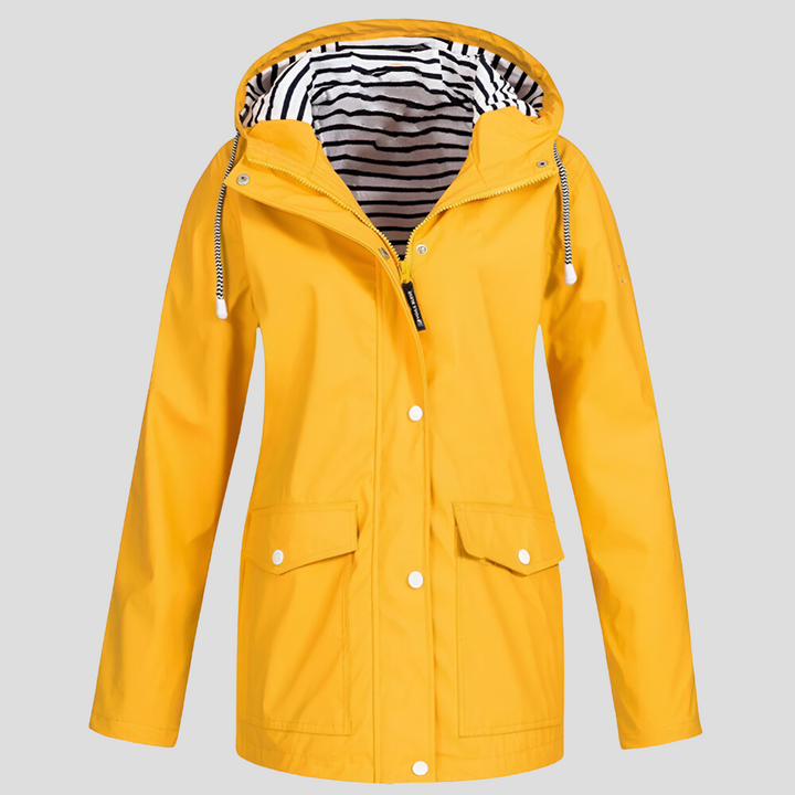 Womens Hooded Zip Front Water Resistant Jacket