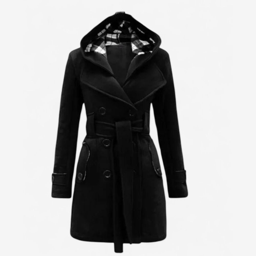 Long Sleeve Hooded Trench Coat