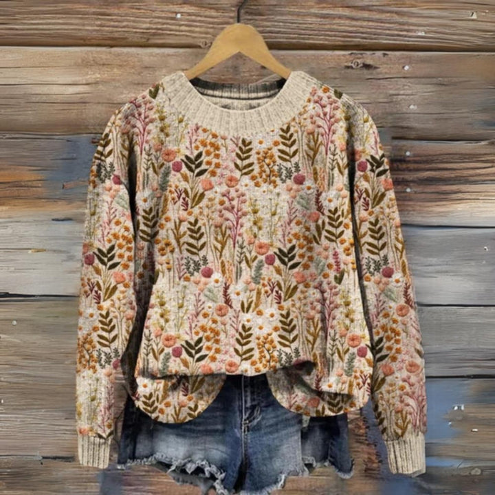 Long Sleeve Floral Jumper