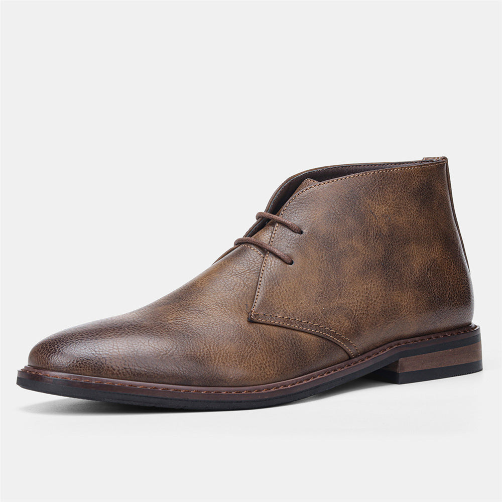 Mens Vintage Leather Chukka Ankle Boots