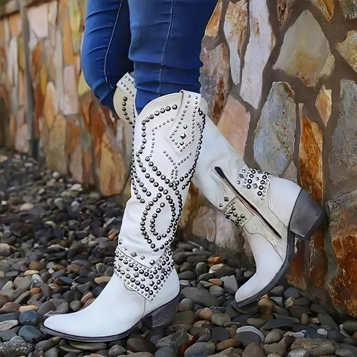Mia | Western Knee-High Boots