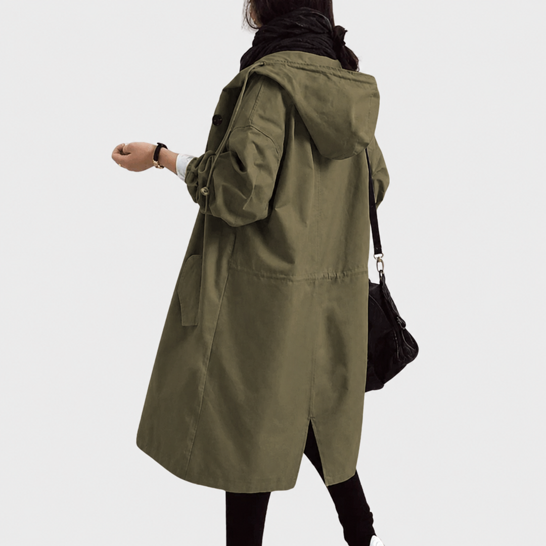 Knitted Longline Waterproof Jacket