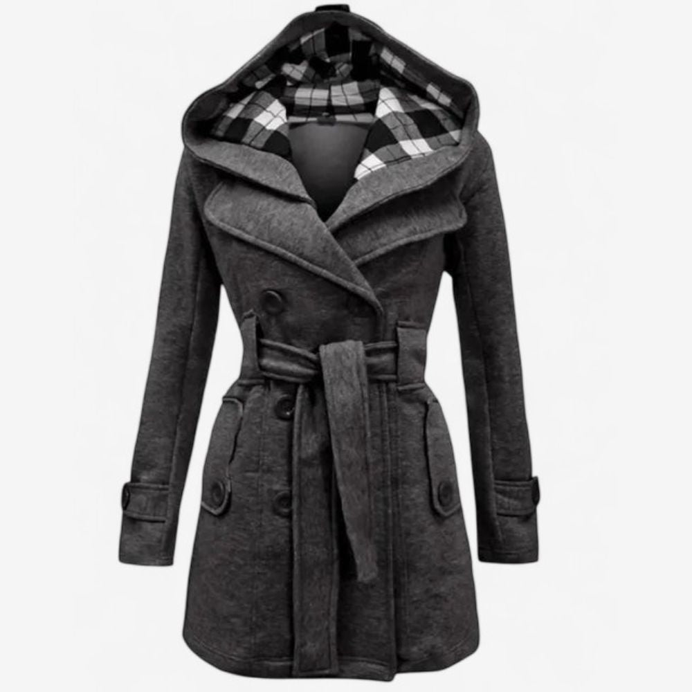 Long Sleeve Hooded Trench Coat