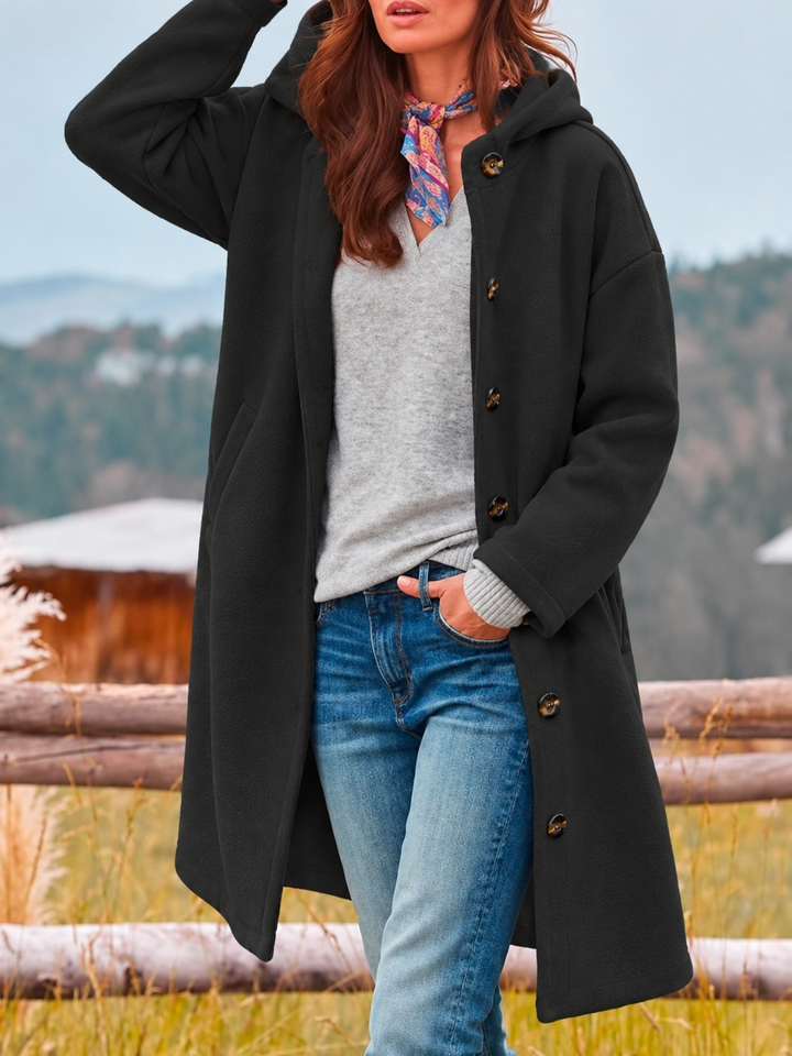 Womens Lightweight Hooded Longline Coat