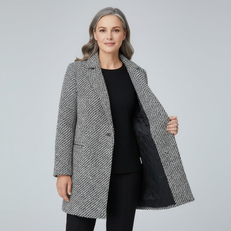 Long Sleeve Checked Jacket