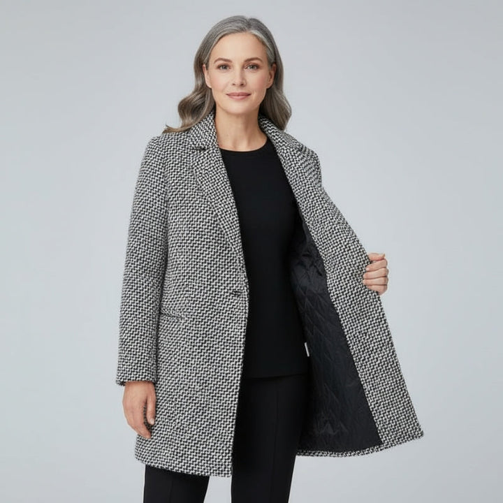 Long Sleeve Checked Jacket