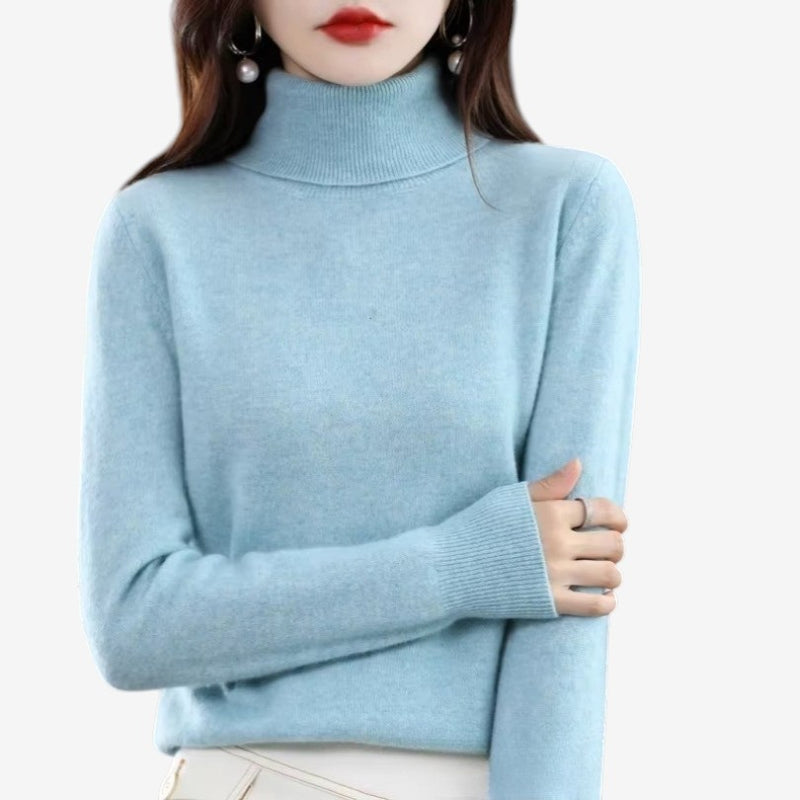 Womens Wool Turtleneck Sweater