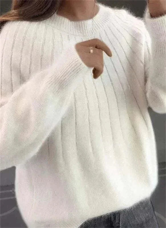 Womens Cashmere Knit Crew Neck Jumper