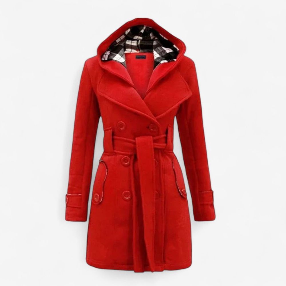 Long Sleeve Hooded Trench Coat