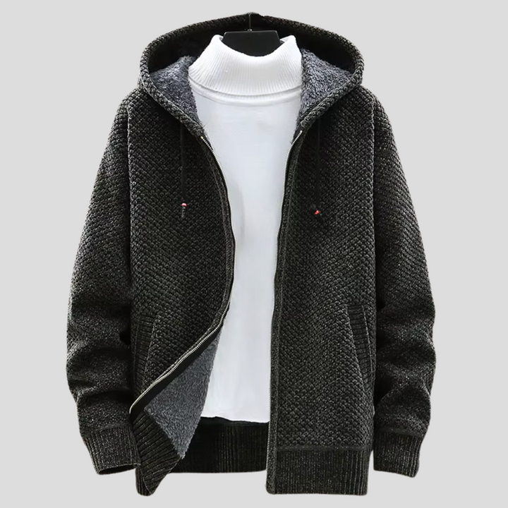 Mens Hooded Knitted Everyday Regular Fit Shirt