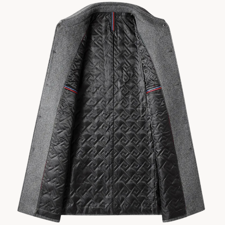 Mens Wool Tailored Mid Length Overcoat