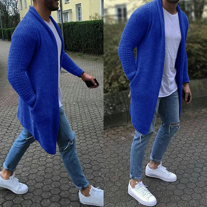 Mens Slim Fit Longline Knit Cardigan