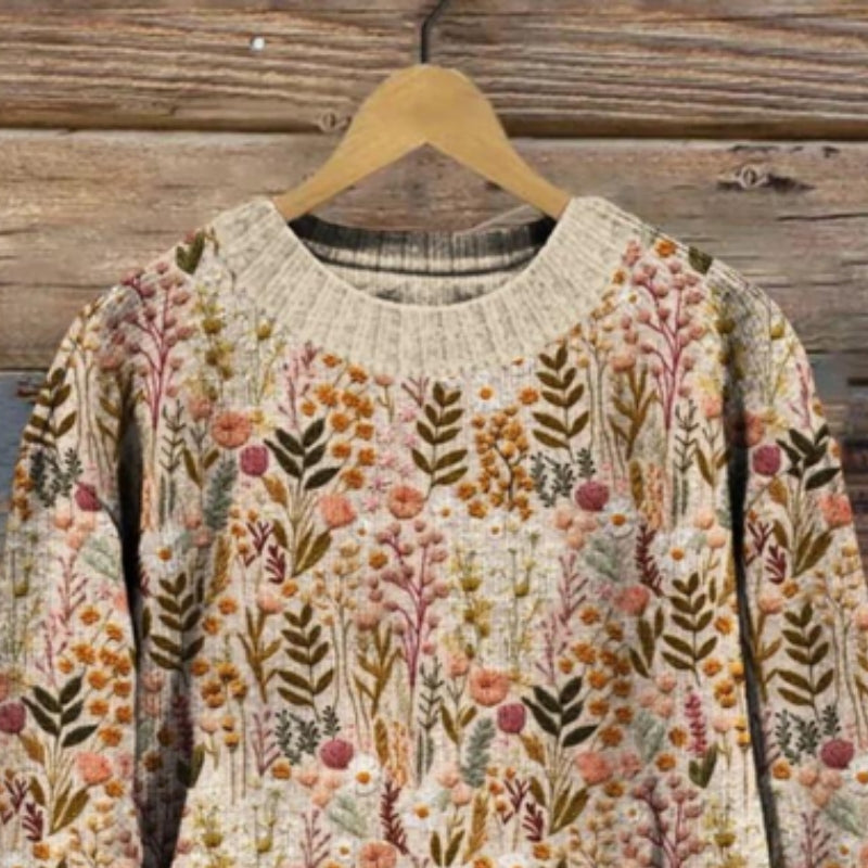 Long Sleeve Floral Jumper