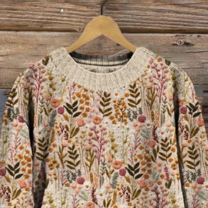 Long Sleeve Floral Jumper