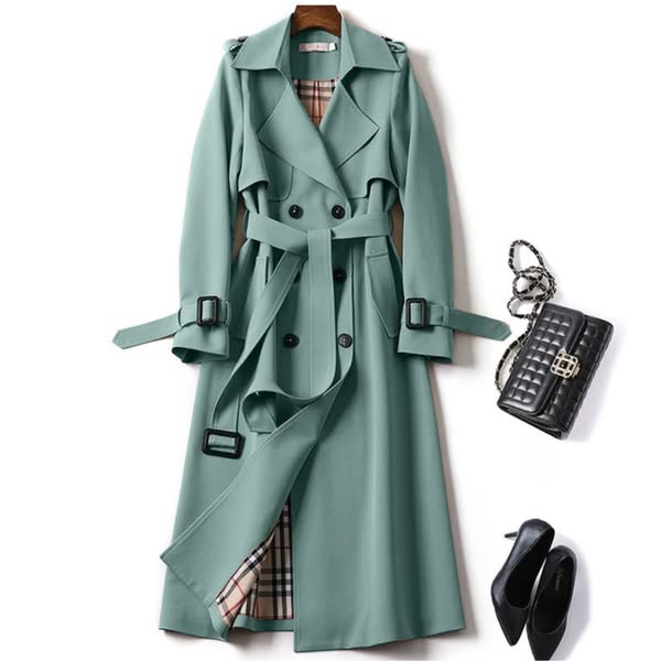 Womens Belted Water Resistant Trench Coat