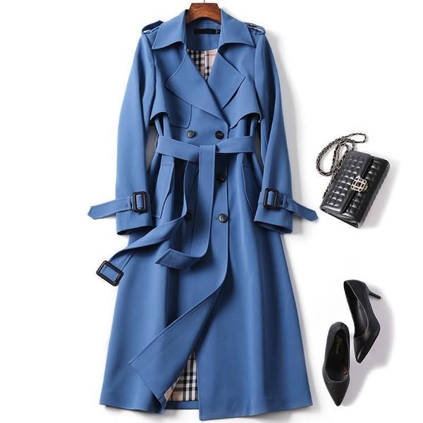 Womens Belted Water Resistant Trench Coat