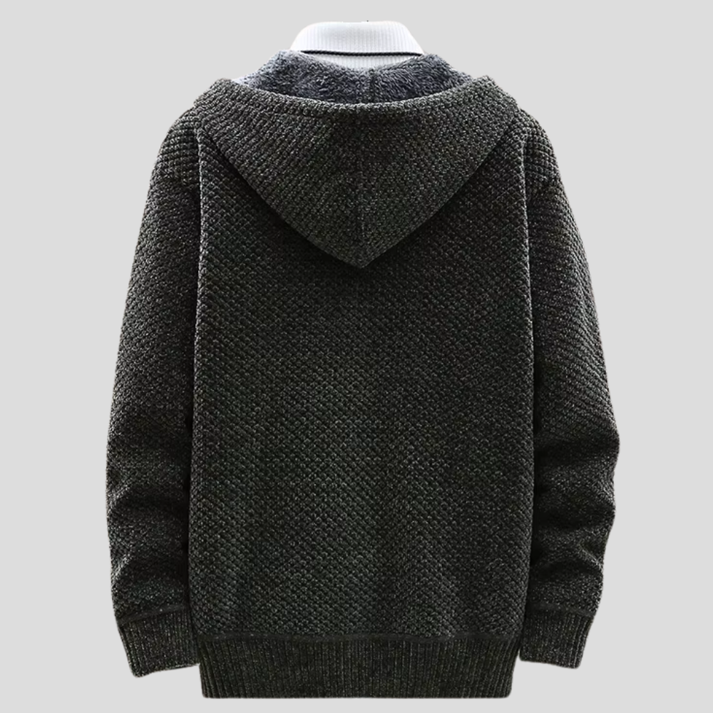 Mens Hooded Knitted Everyday Regular Fit Shirt