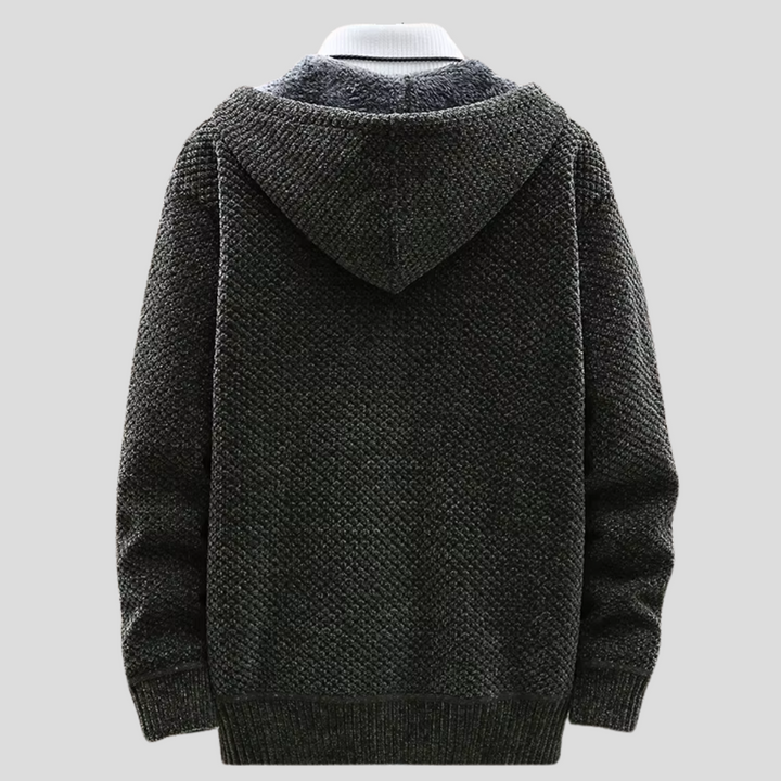 Mens Hooded Knitted Everyday Regular Fit Shirt