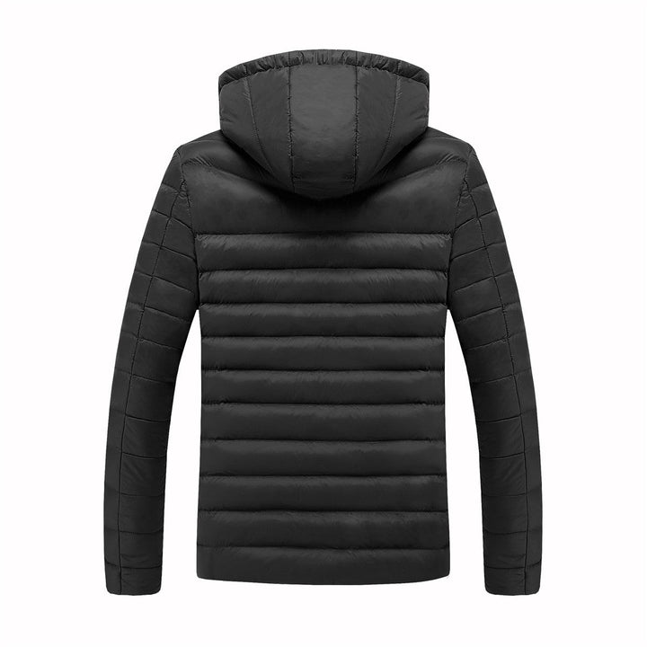 Mens Heated Hooded Puffer Jacket