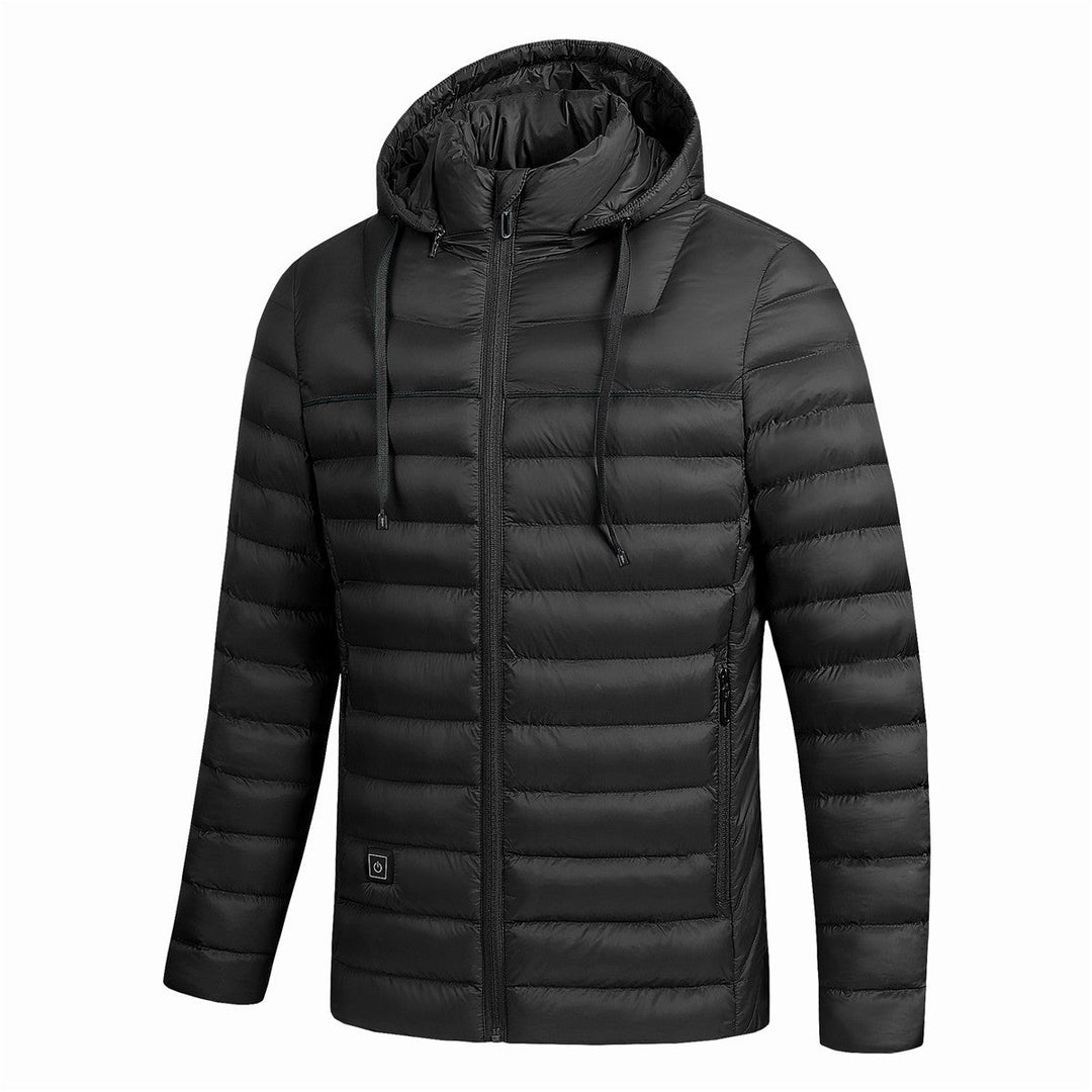 Mens Heated Hooded Puffer Jacket