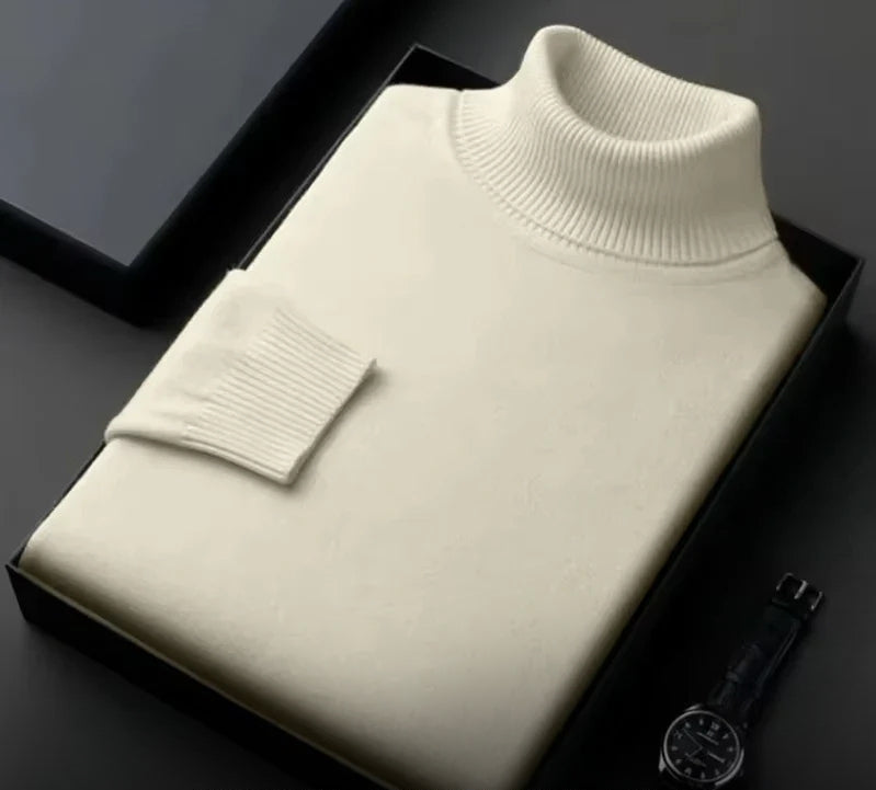 Mens Cashmere Knit Turtleneck Jumper