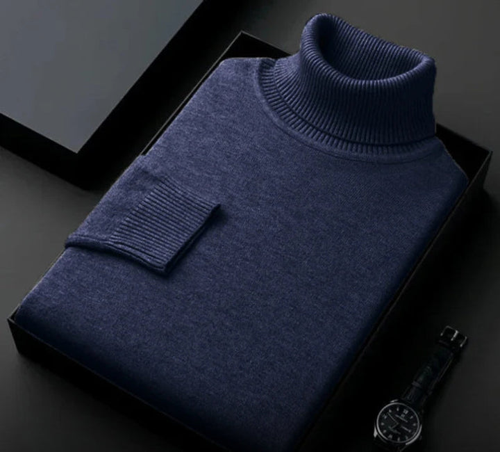 Mens Cashmere Knit Turtleneck Jumper