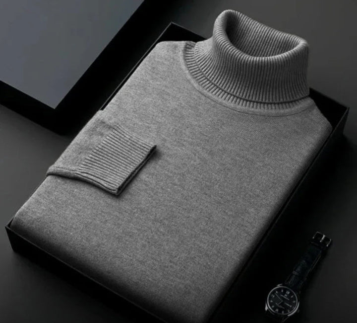 Mens Cashmere Knit Turtleneck Jumper