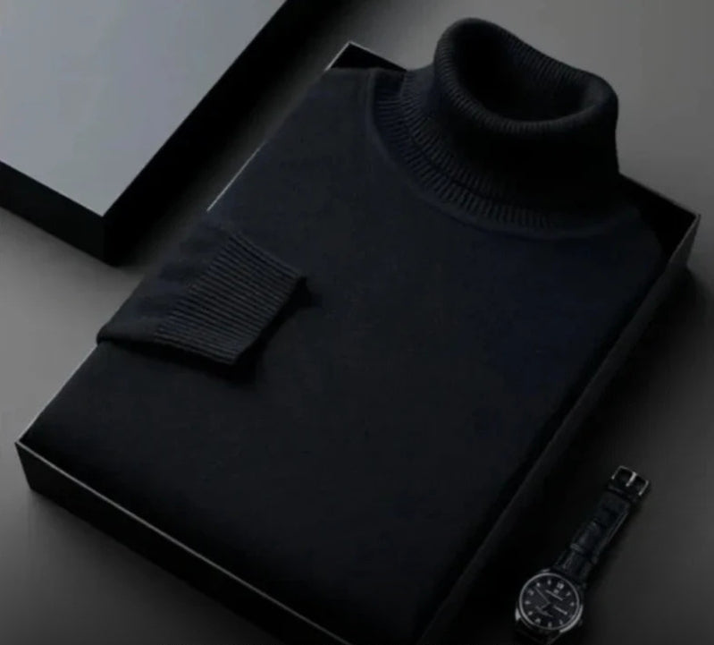 Mens Cashmere Knit Turtleneck Jumper