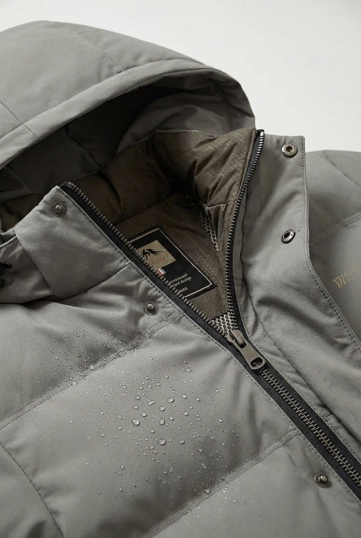 Mens Hooded Zip Front Parka