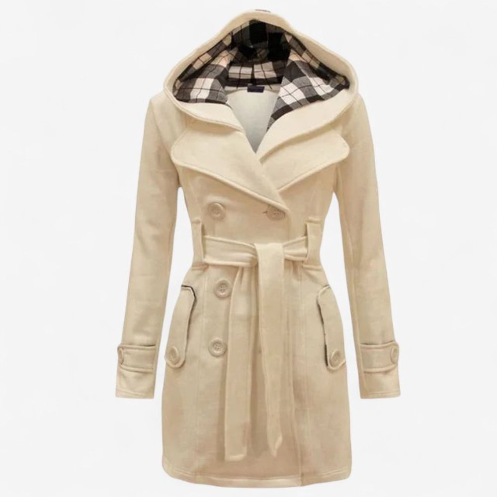 Long Sleeve Hooded Trench Coat