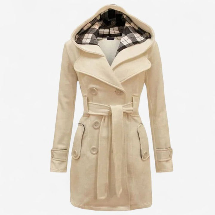 Long Sleeve Hooded Trench Coat