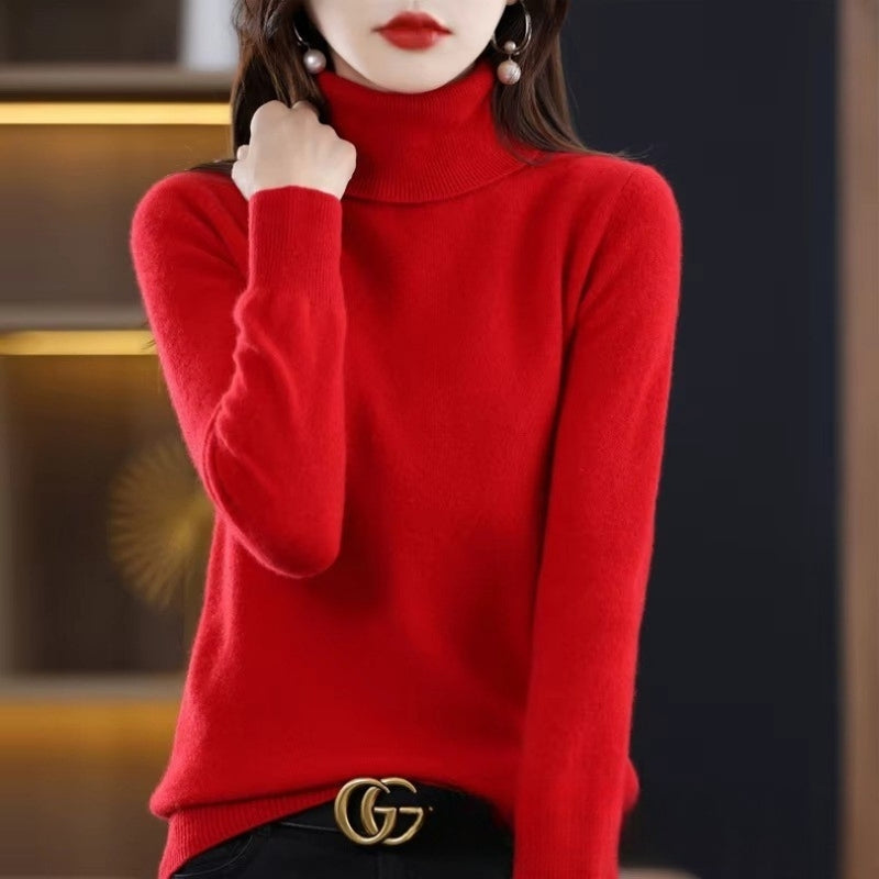 Womens Wool Turtleneck Sweater