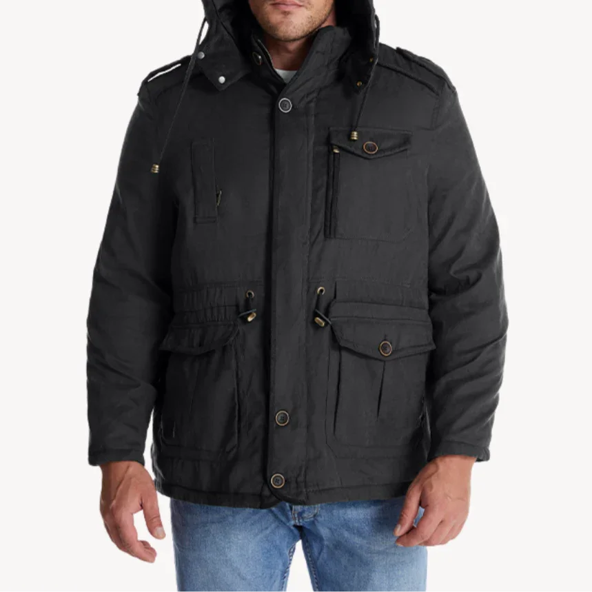 Mens Rugged Fleece Lined Winter Jacket