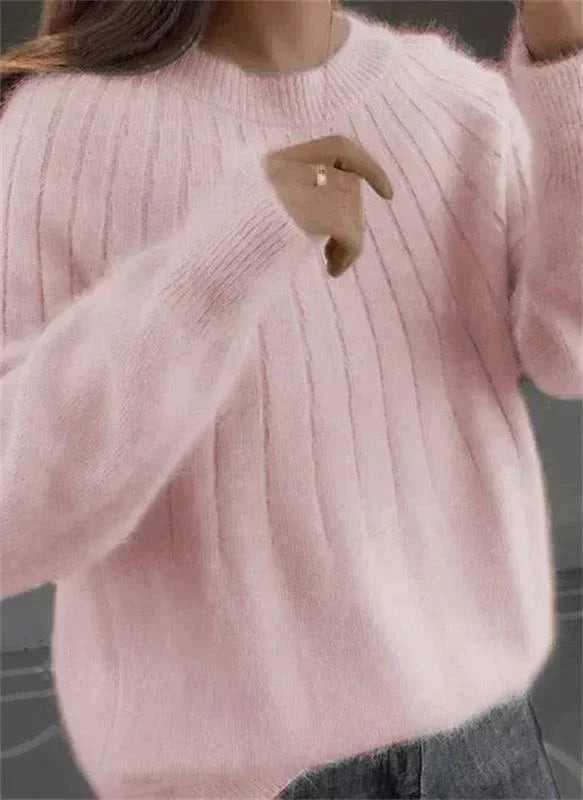 Womens Cashmere Knit Crew Neck Jumper