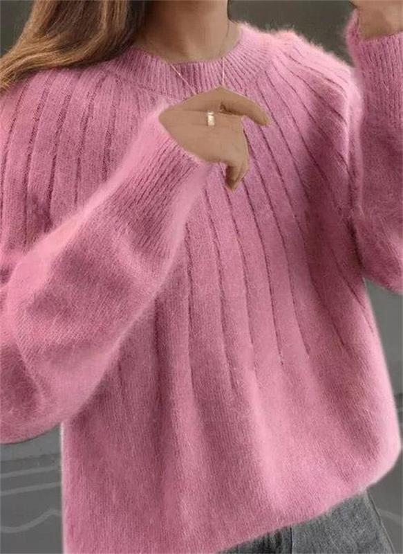 Womens Cashmere Knit Crew Neck Jumper