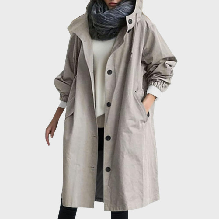 Knitted Longline Waterproof Jacket
