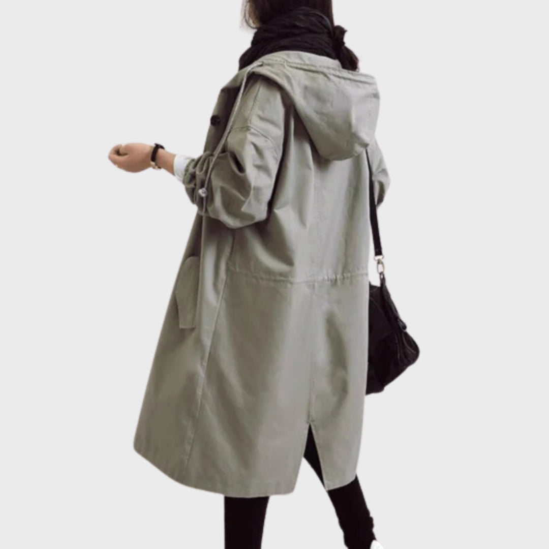 Knitted Longline Waterproof Jacket
