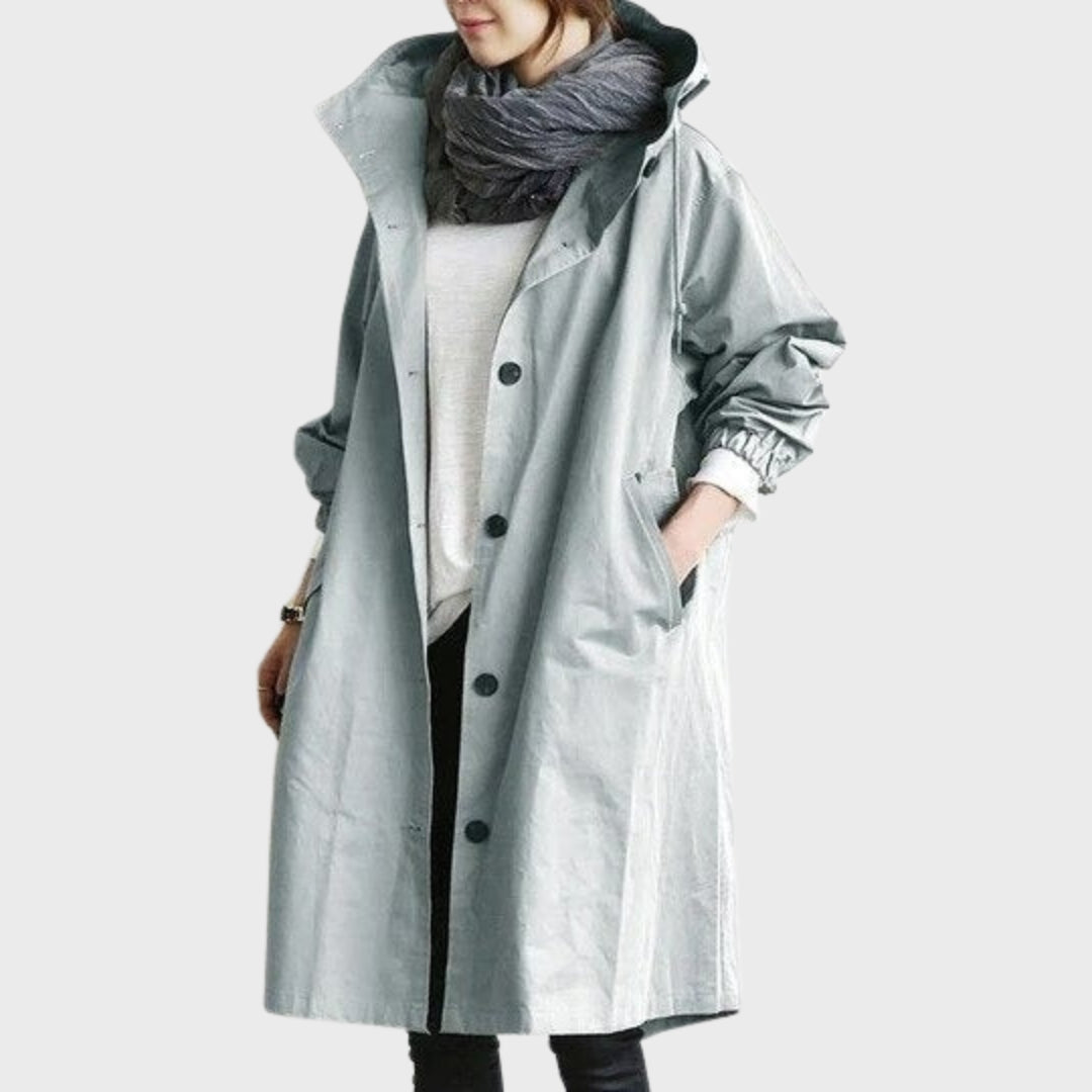 Knitted Longline Waterproof Jacket