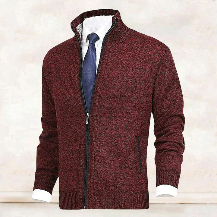 Mens Long Sleeve Casual Ribbed Cuff Cardigan