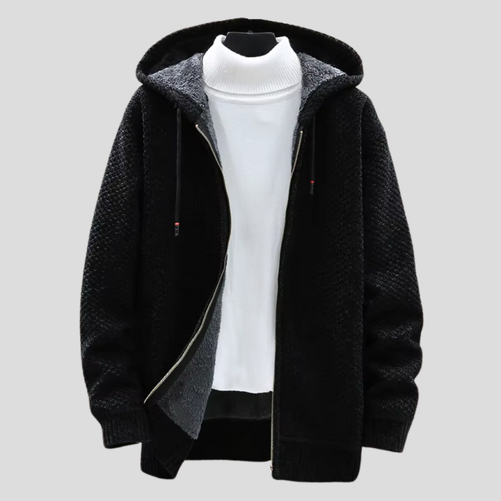 Mens Hooded Knitted Everyday Regular Fit Shirt