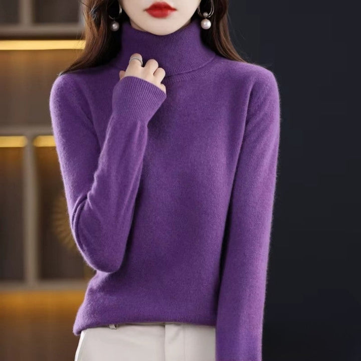 Womens Wool Turtleneck Sweater